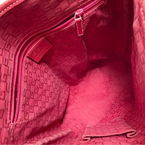 Gucci off white monogram coated canvas tattoo heart logo small tote bag - Picture 9 of 11